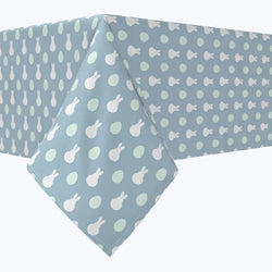 Blue Patterned Bunnies & Eggs Cotton Rectangles