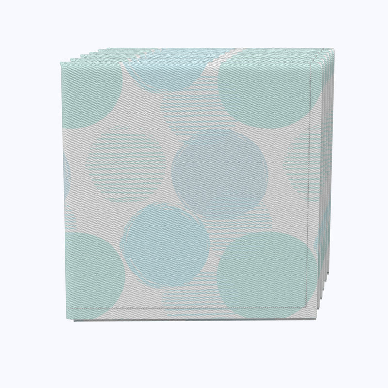 Blue Polka Dot Scribble Napkins