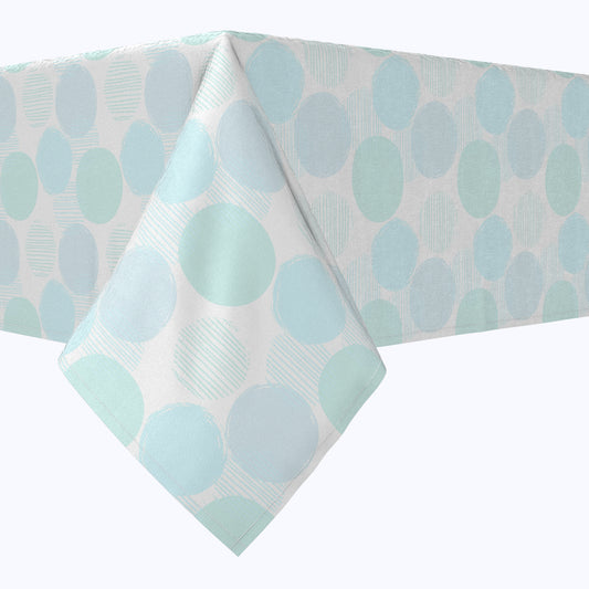 Blue Polka Dot Scribble Cotton Rectangles