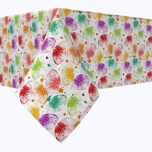 Bold Autumn Leaves & Paint Splatter Cotton Rectangles