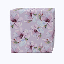 Brush Stroke Purple Flowers Napkins