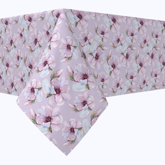 Brush Stroke Purple Flowers Cotton Rectangles
