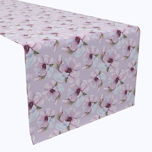Brush Stroke Purple Flowers Table Runners