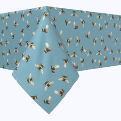 Bumble Bee Toss Blue Squares