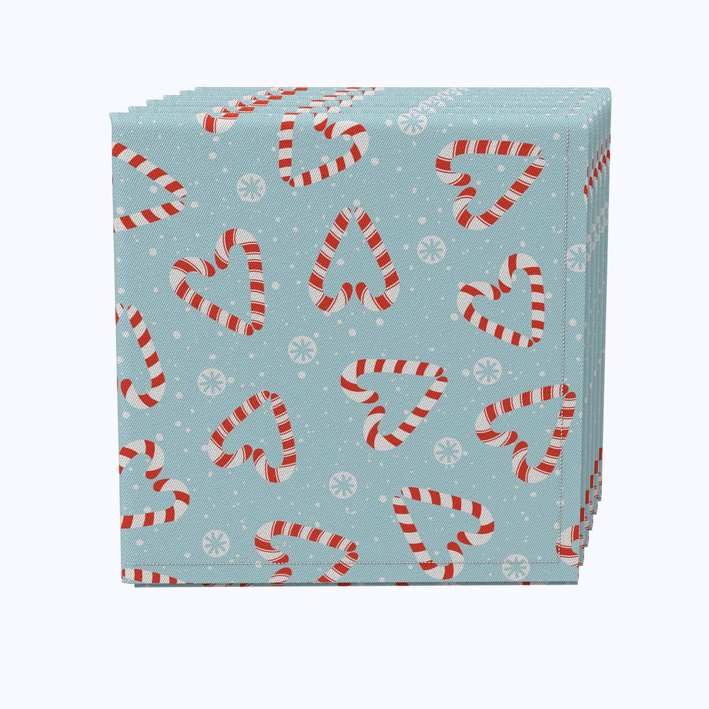 Candy Cane Hearts Cotton Napkins