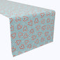 Candy Cane Hearts Cotton Table Runners