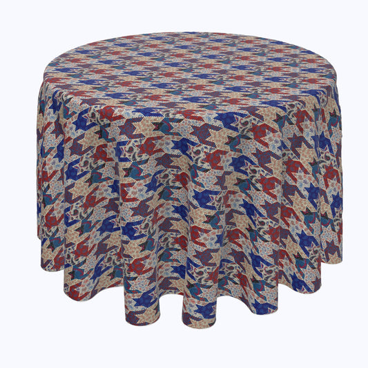 Canvas Texture Houndstooth Rounds