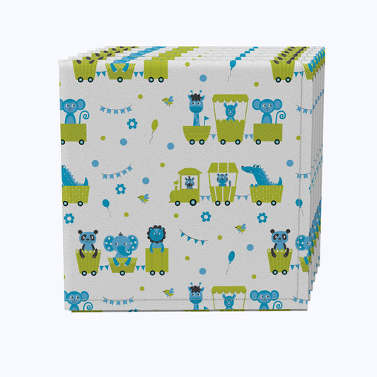 Cartoon Animals & Trains Napkins