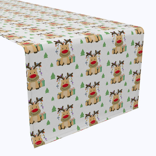 Cartoon Christmas Deer Cotton Table Runners