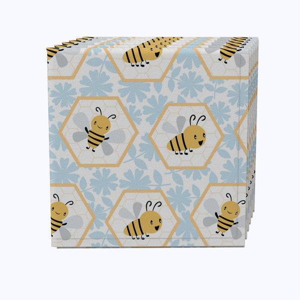 Cartoon Honeycomb Bees Napkins