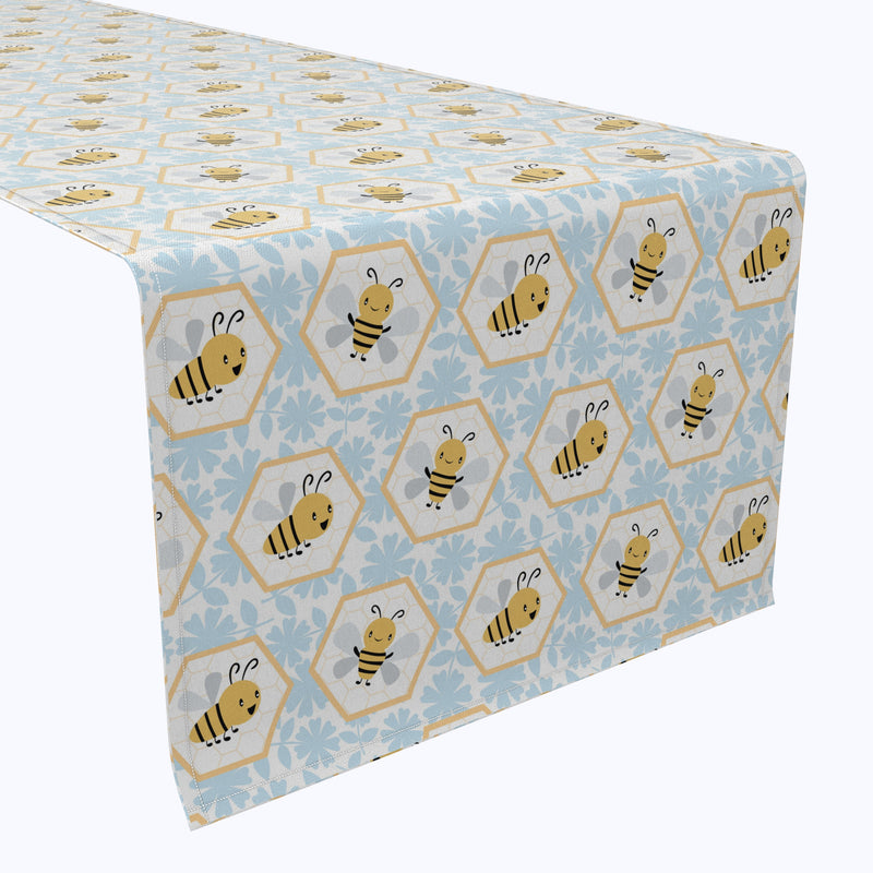 Cartoon Honeycomb Bees Table Runners