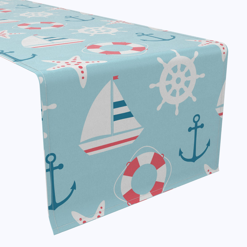 Cartoon Nautical Adventure Table Runners