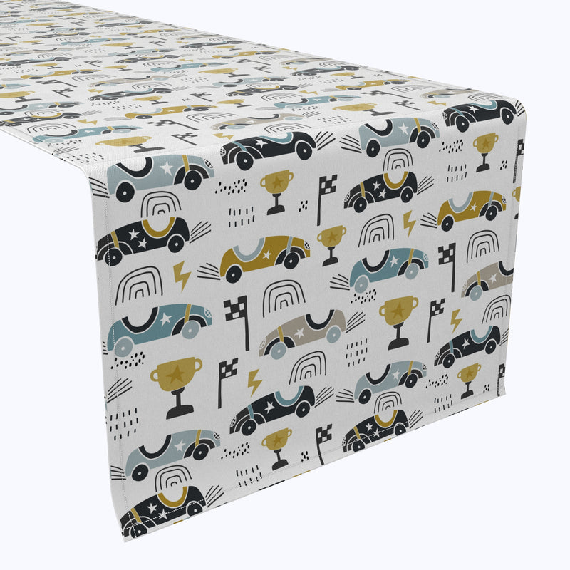 Cartoon Retro Racing Cars Table Runners