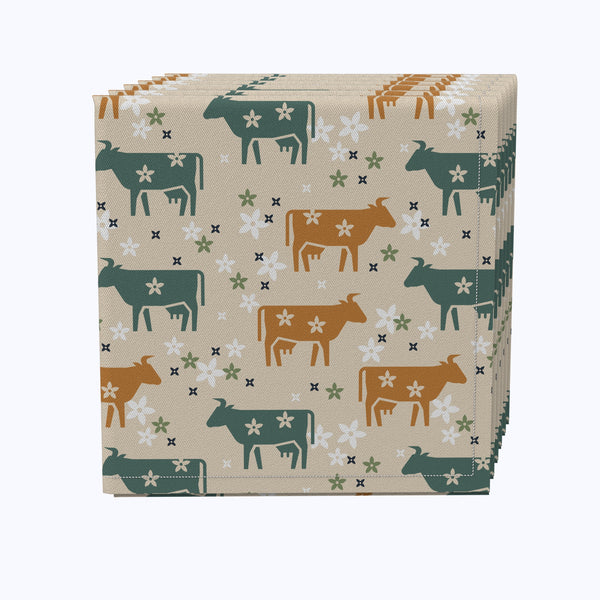 Cattle with Flowers Napkins
