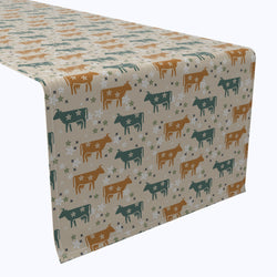 Cattle with Flowers Table Runners