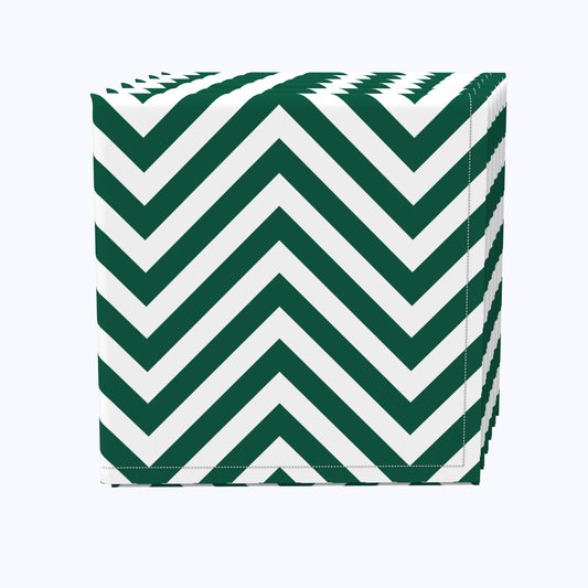 Chevron, Green Napkins