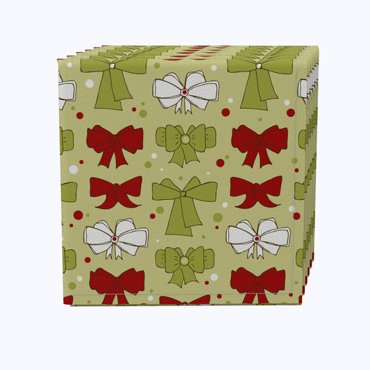 Christmas Bows Cotton Napkins