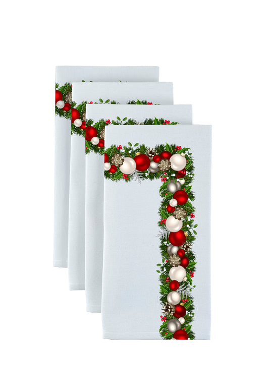 Christmas Garland Border Napkins