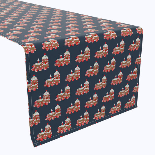 Christmas Gingerbread Train Cotton Table Runners