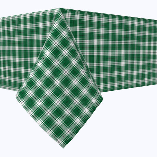 Christmas Green Plaid Cotton Rectangles