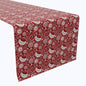 Christmas Ornaments Allover Red Cotton Table Runners