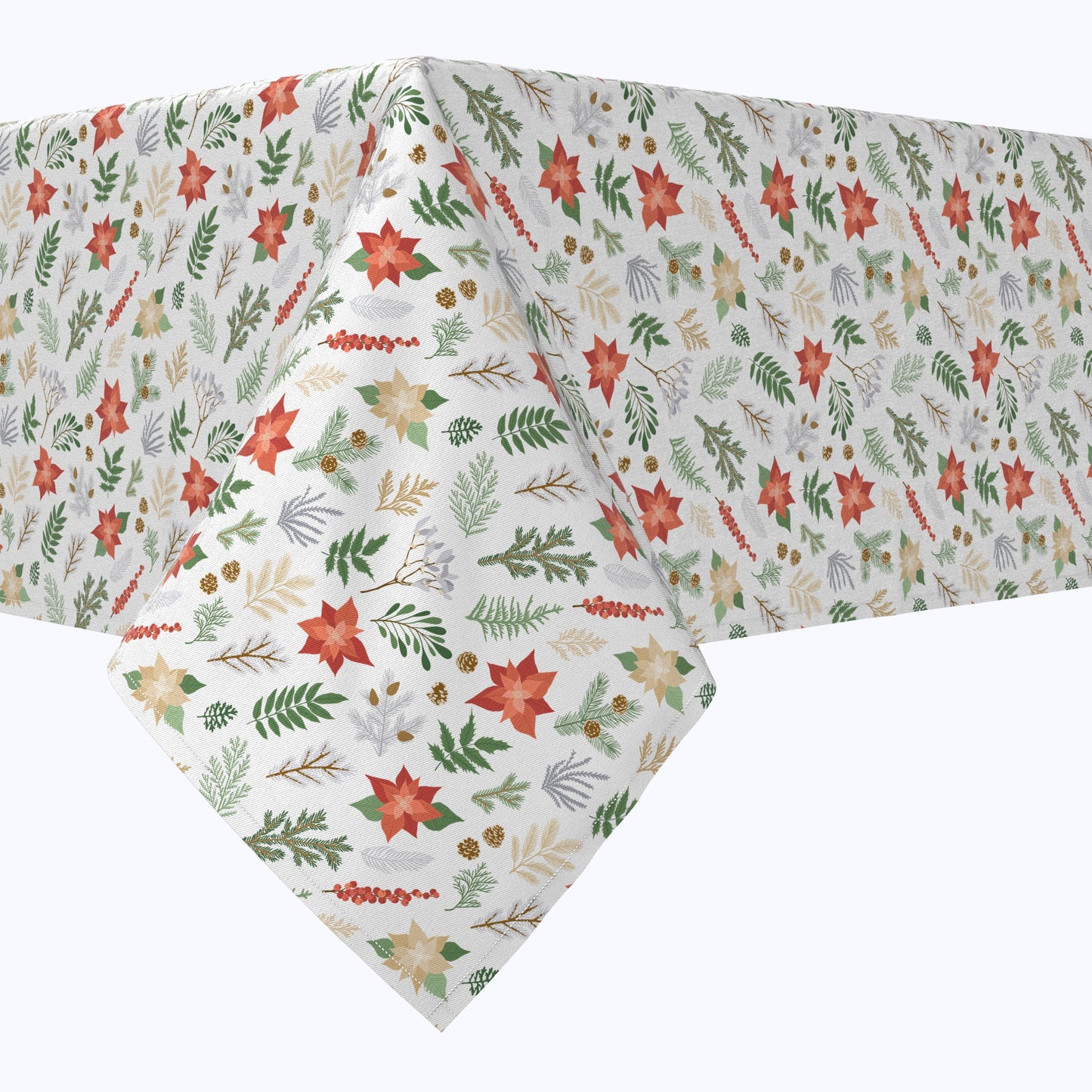 Christmas Plants & Flowers Cotton Rectangles
