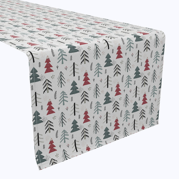 Christmas Tree Doodle Cotton Table Runners