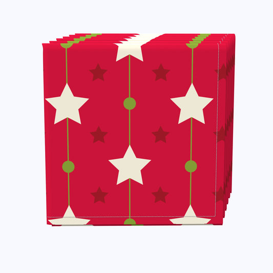 Christmas Stars Red Napkins