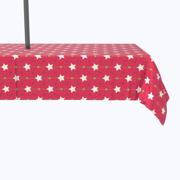 Christmas Stars Red Outdoor Tablecloths