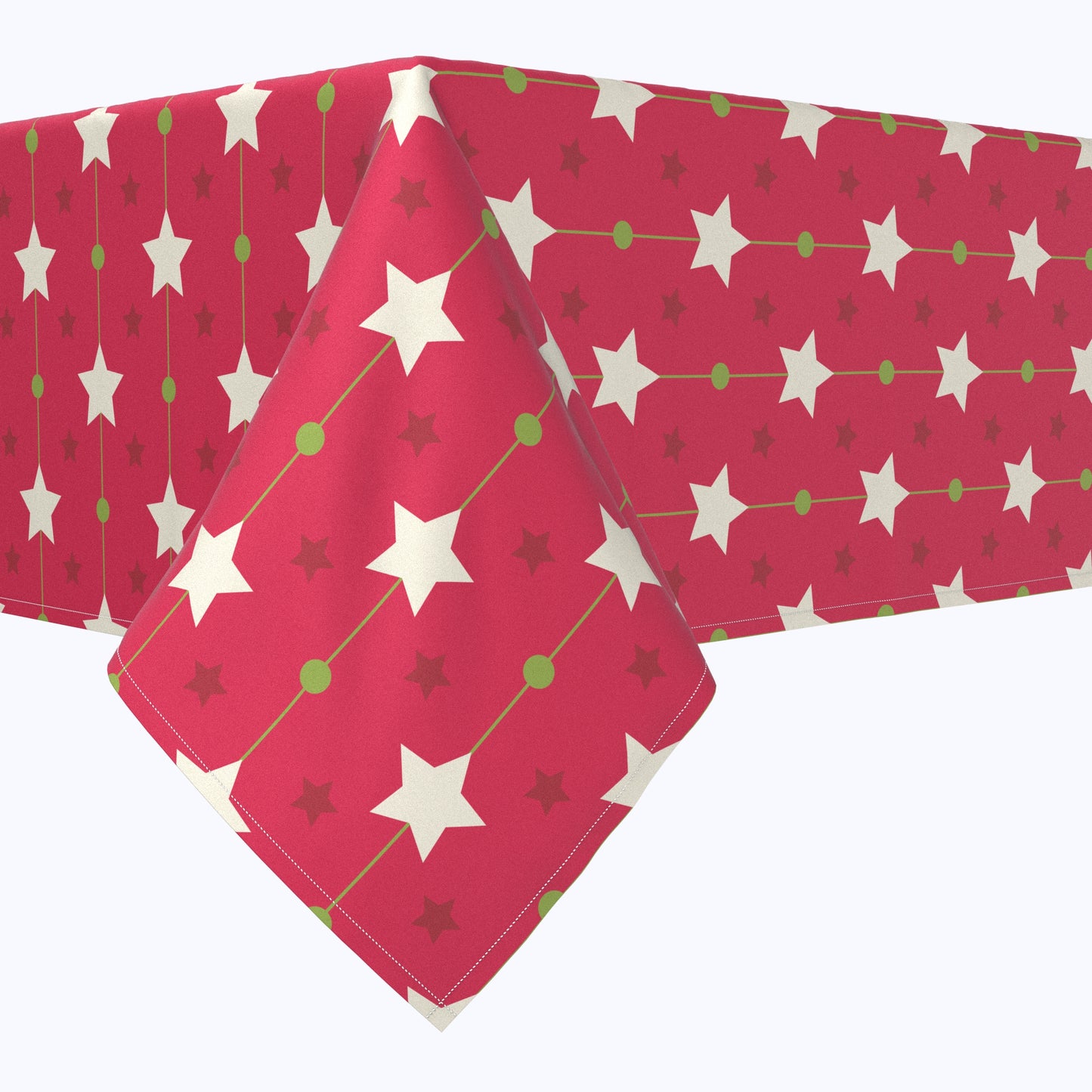 Christmas Stars Red Square Tablecloths