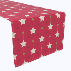 Christmas Stars Red Table Runners
