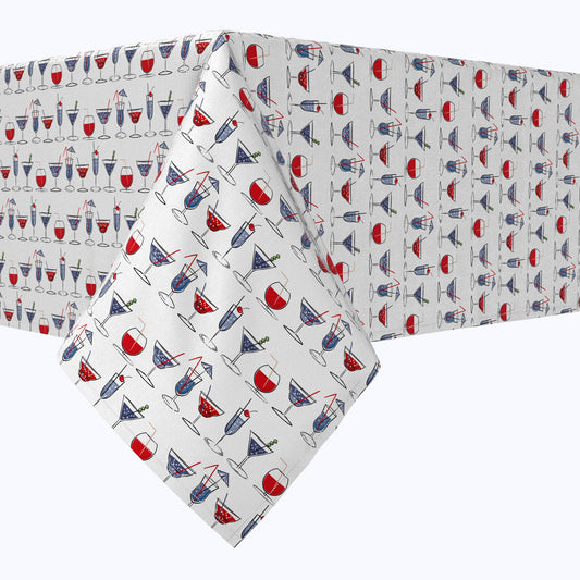 Cocktails in Hand Cotton Rectangles