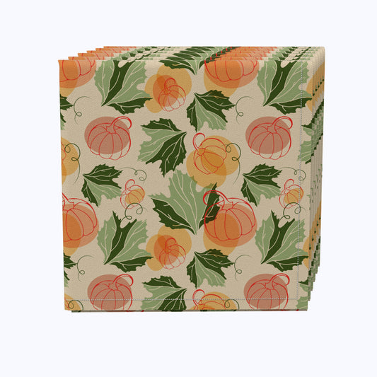 Collage of Pumpkins Cotton Napkins