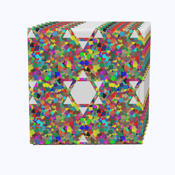 Colorful Hexagonal Icon Napkins