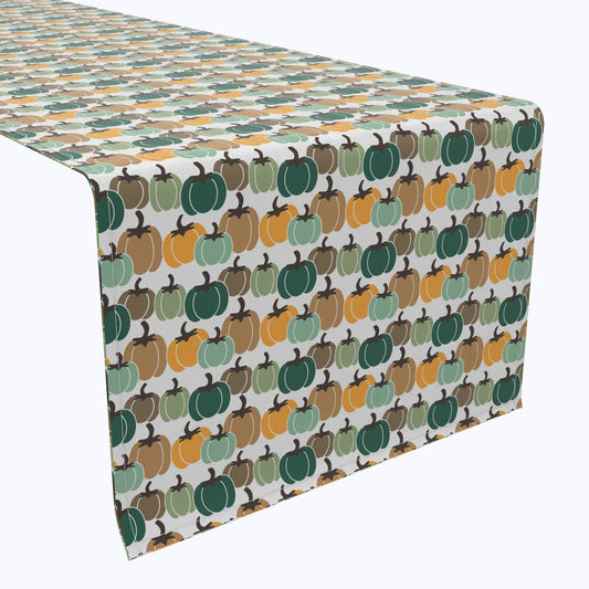 Colorful Pumpkins Stripe Cotton Table Runners