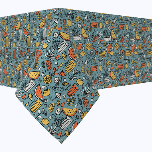 Colorful Refreshments Cotton Rectangles