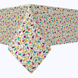 Colorful String Lights Cotton Rectangles