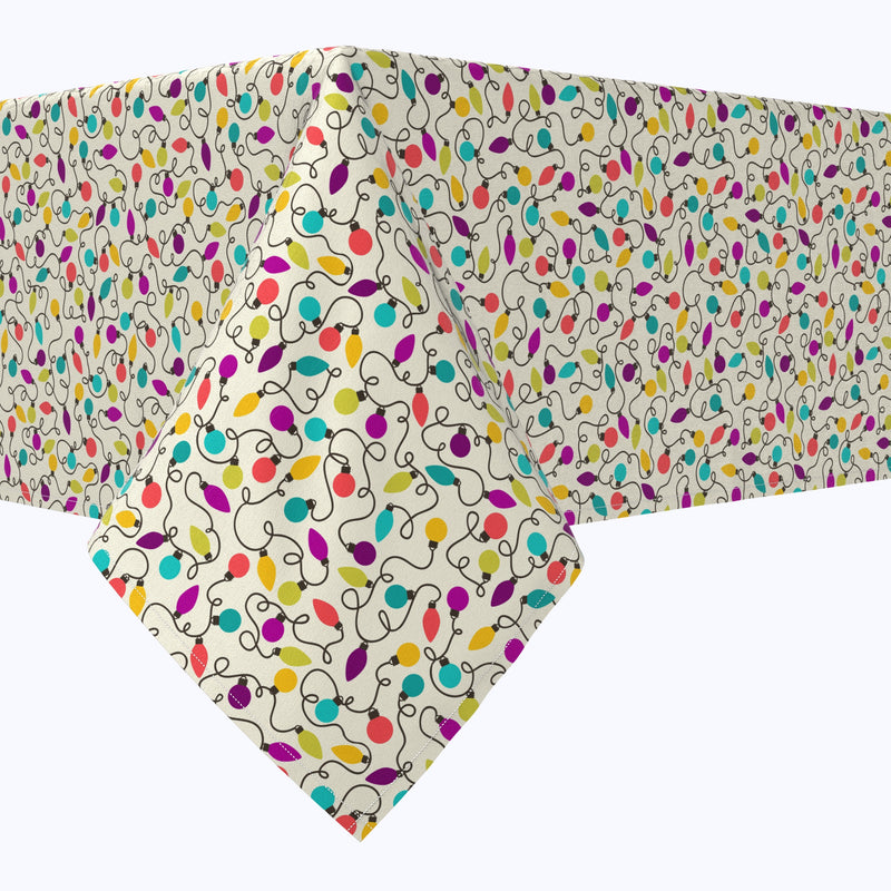 Colorful String Lights Cotton Rectangles