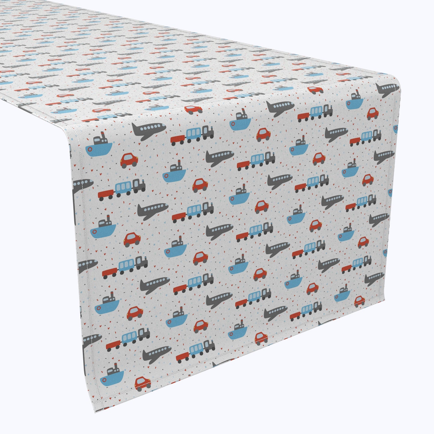 Colorful Trains, Planes, Cars & Boats Table Runners