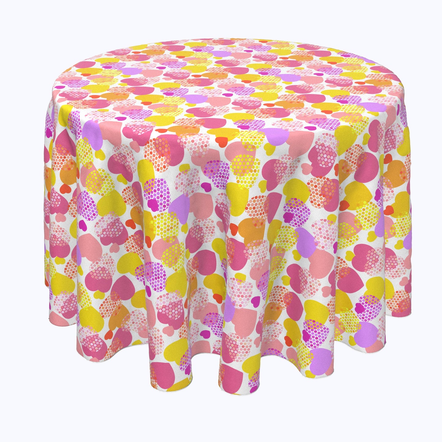 Confetti Hearts Round Tablecloths