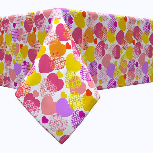Confetti Hearts Square Tablecloths