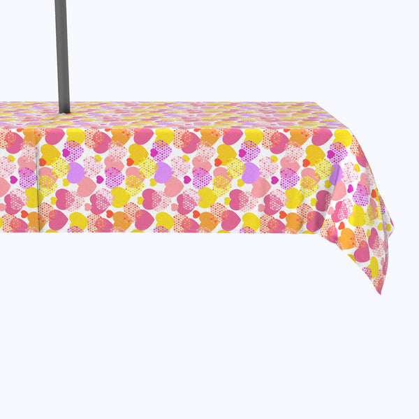 Confetti Hearts Outdoor Tablecloths