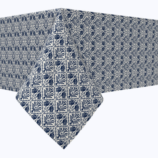 Cranes in Damask Cotton Rectangles