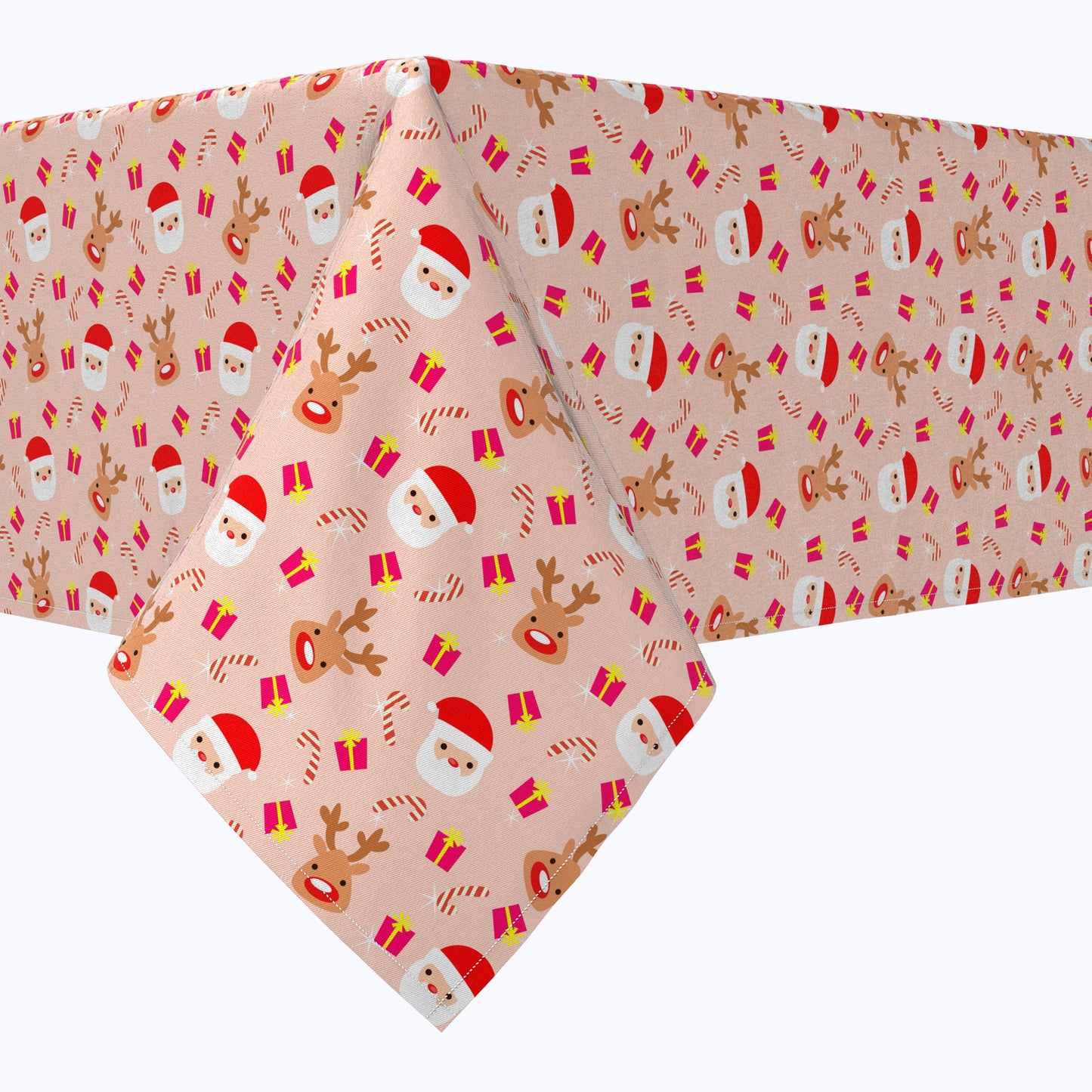 Cute Christmas Allover Pattern Cotton Rectangles