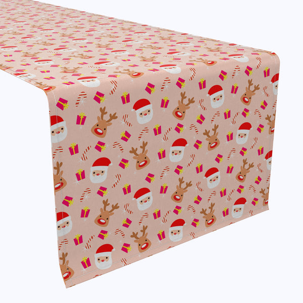 Cute Christmas Allover Pattern Cotton Table Runners