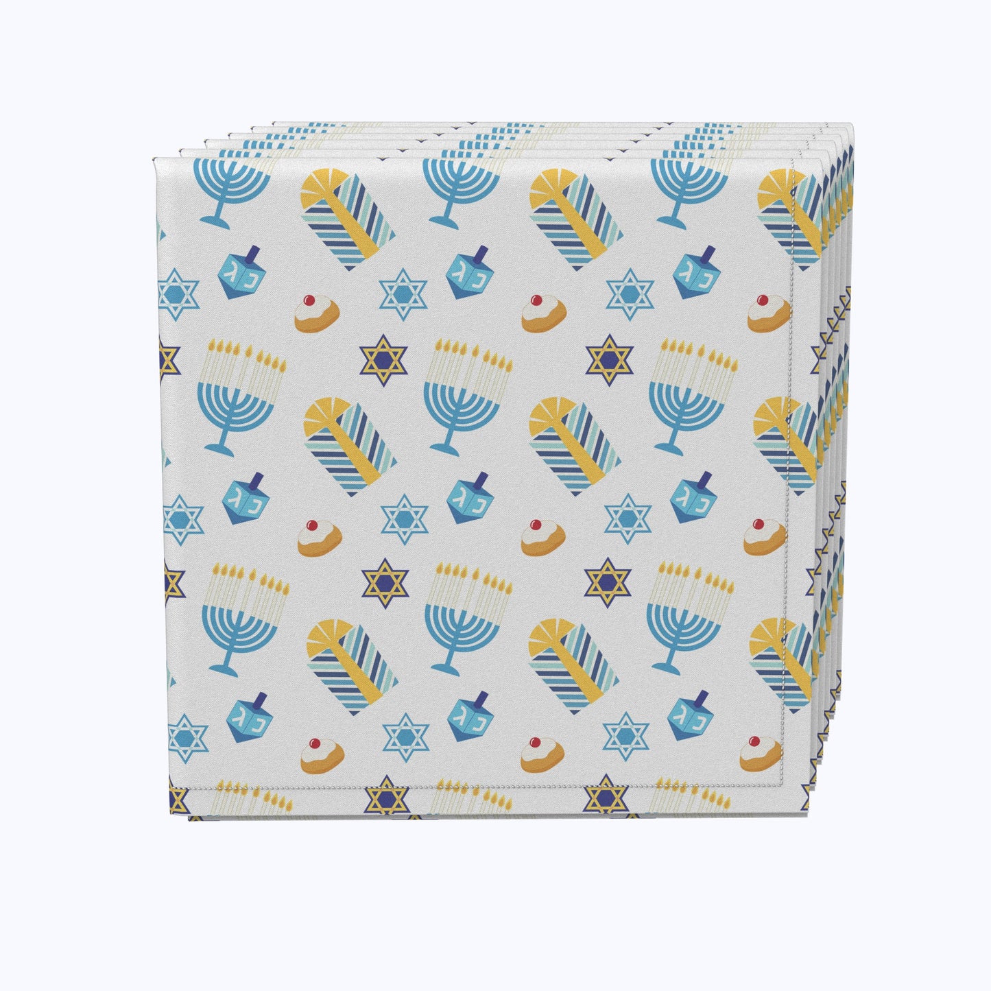 Cute Menorahs and Stars Napkins