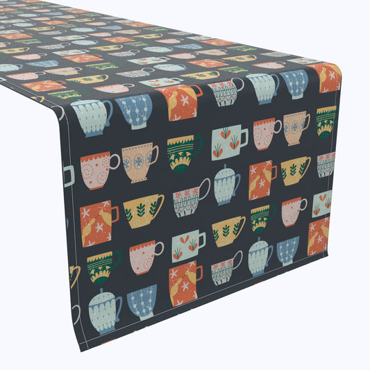 Decorated Ceramic Mugs Table Runners