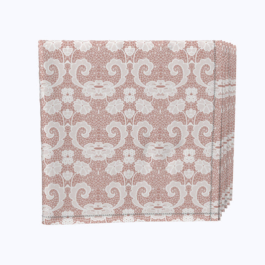 Decorative Flowers on Lace Napkins
