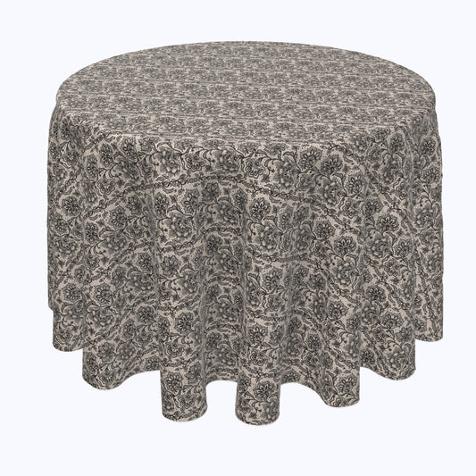 Decorative Lace Pattern Black Rounds