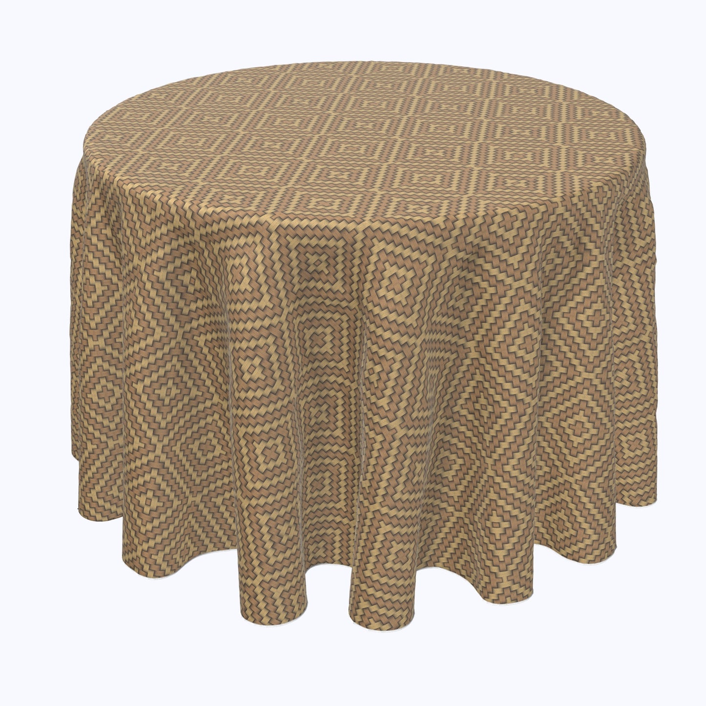 Diamond Wicker Wood Work Rounds